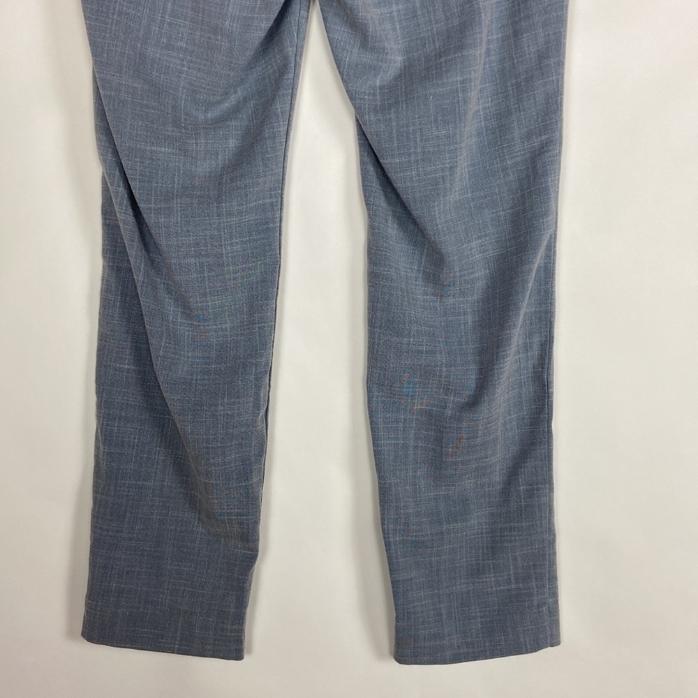 ZARA Blue Pattern Natural Waist Straight Leg Trouser Pants with pockets - Picture 8 of 16